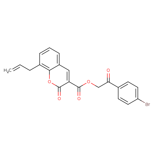 2-(4-bromophenyl)-2-oxoethyl 2-oxo-8-(prop-2-en-1-yl)-2H-chromene-3-carboxylate