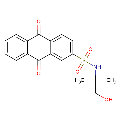 N-(1-hydroxy-2-methylpropan-2-yl)-9,10-dioxo-9,10-dihydroanthracene-2-sulfonamide
