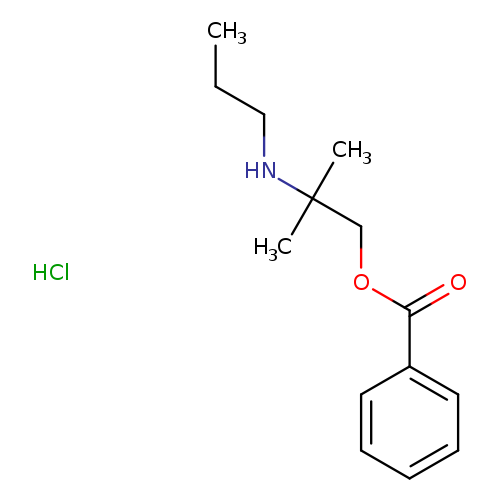 1-Propanol, 2-methyl-2-(propylamino)-, benzoate (ester), hydrochloride
