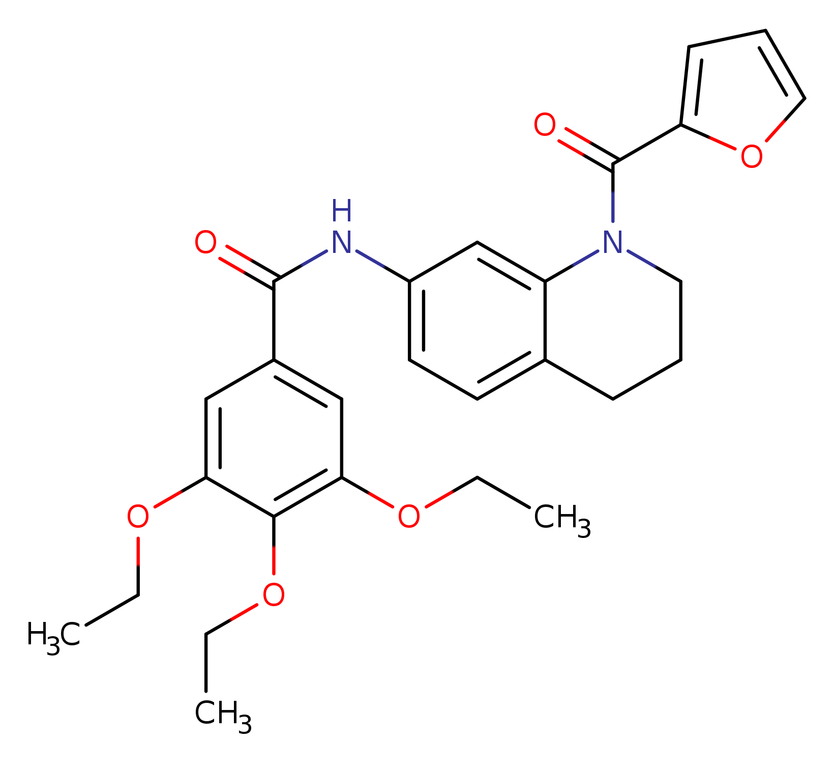 3,4,5-triethoxy-N-[1-(furan-2-carbonyl)-1,2,3,4-tetrahydroquinolin-7-yl]benzamide