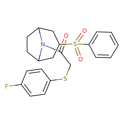1-[3-(benzenesulfonyl)-8-azabicyclo[3.2.1]octan-8-yl]-2-[(4-fluorophenyl)sulfanyl]ethan-1-one