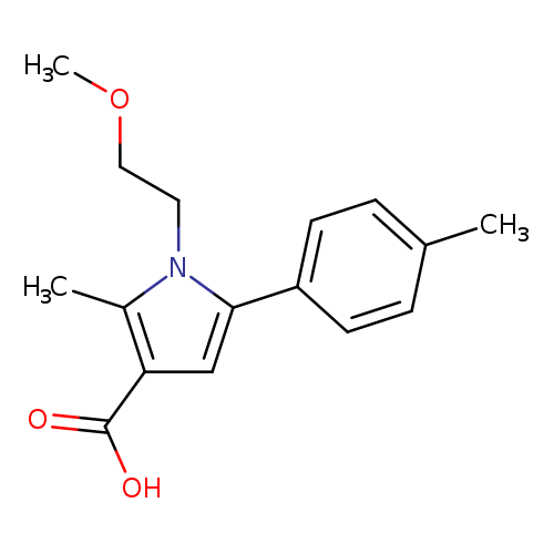 1-(2-Methoxyethyl)-2-methyl-5-(4-methylphenyl)-1h-pyrrole-3-carboxylic acid