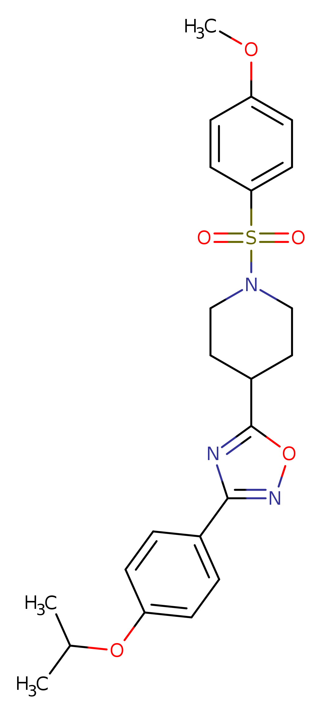 1-(4-methoxybenzenesulfonyl)-4-{3-[4-(propan-2-yloxy)phenyl]-1,2,4-oxadiazol-5-yl}piperidine