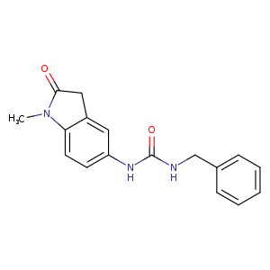 1-benzyl-3-(1-methyl-2-oxo-2,3-dihydro-1H-indol-5-yl)urea