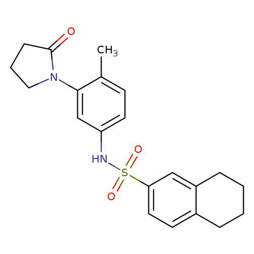 N-[4-methyl-3-(2-oxopyrrolidin-1-yl)phenyl]-5,6,7,8-tetrahydronaphthalene-2-sulfonamide