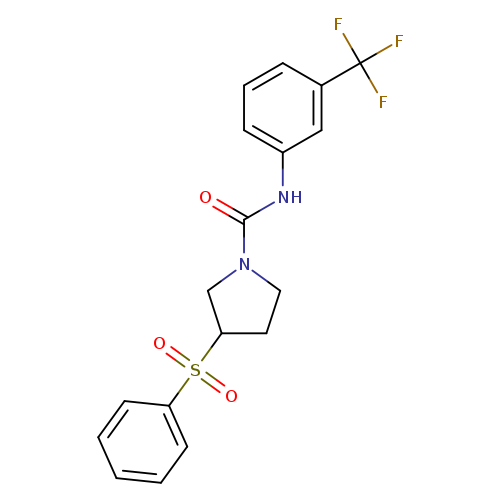 3-(benzenesulfonyl)-N-[3-(trifluoromethyl)phenyl]pyrrolidine-1-carboxamide