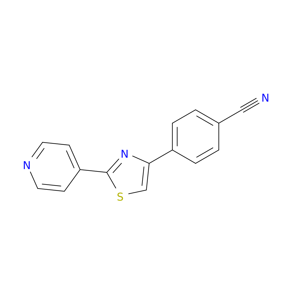4-[2-(pyridin-4-yl)-1,3-thiazol-4-yl]benzonitrile