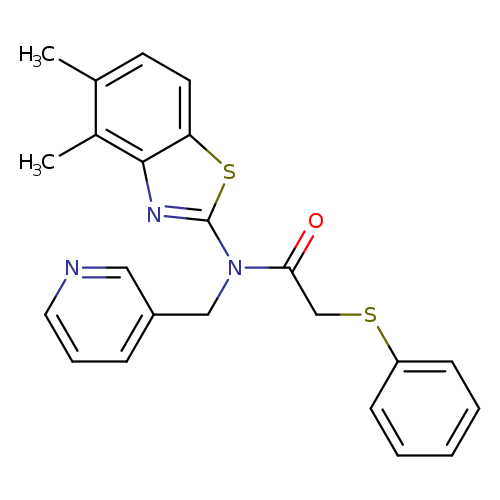 N-(4,5-dimethyl-1,3-benzothiazol-2-yl)-2-(phenylsulfanyl)-N-[(pyridin-3-yl)methyl]acetamide