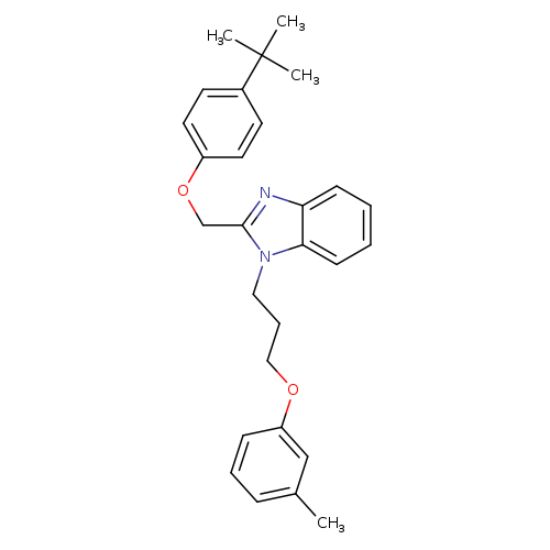 2-[(4-tert-butylphenoxy)methyl]-1-[3-(3-methylphenoxy)propyl]-1H-1,3-benzodiazole