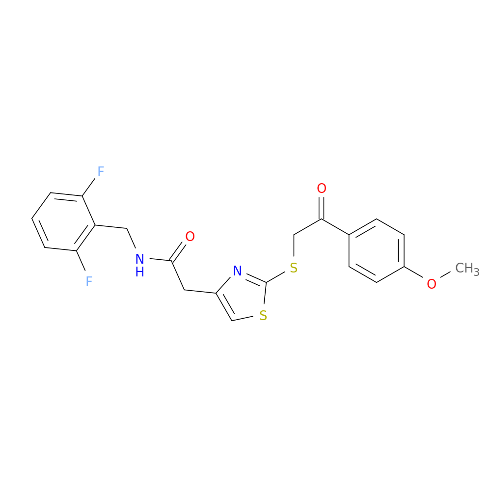 N-[(2,6-difluorophenyl)methyl]-2-(2-{[2-(4-methoxyphenyl)-2-oxoethyl]sulfanyl}-1,3-thiazol-4-yl)acetamide