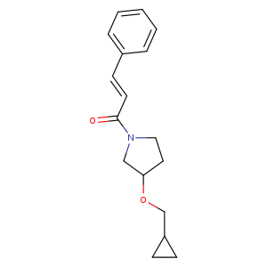 (2E)-1-[3-(cyclopropylmethoxy)pyrrolidin-1-yl]-3-phenylprop-2-en-1-one