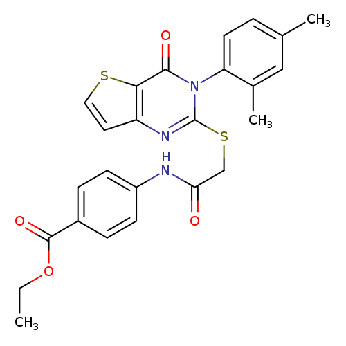 ethyl 4-(2-{[3-(2,4-dimethylphenyl)-4-oxo-3H,4H-thieno[3,2-d]pyrimidin-2-yl]sulfanyl}acetamido)benzoate