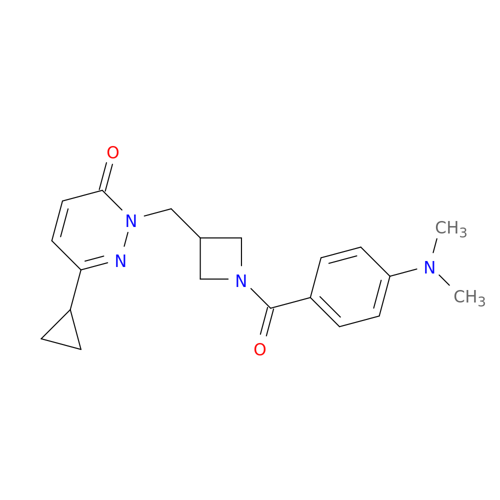 6-cyclopropyl-2-({1-[4-(dimethylamino)benzoyl]azetidin-3-yl}methyl)-2,3-dihydropyridazin-3-one