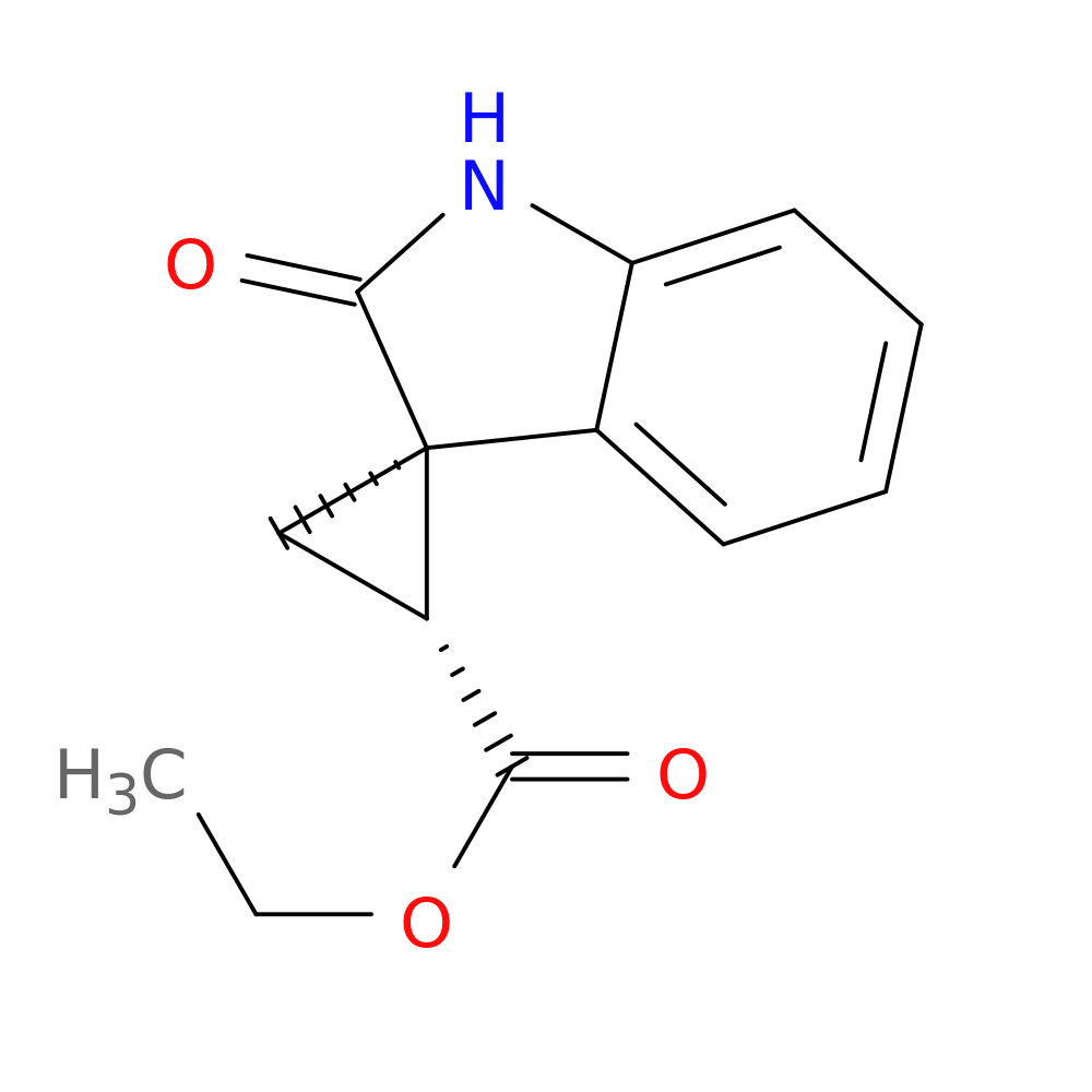 Spiro[cyclopropane-1,3'-[3H]indole]-2-carboxylic acid,1',2'-dihydro-2'-oxo-, ethyl ester, (1R,2R)-rel-