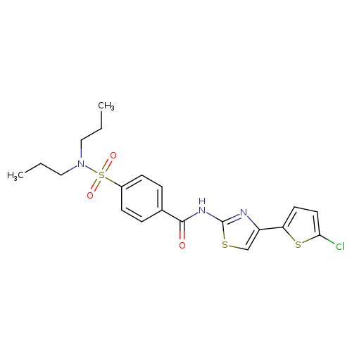 N-[4-(5-chlorothiophen-2-yl)-1,3-thiazol-2-yl]-4-(dipropylsulfamoyl)benzamide