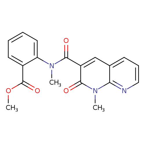 methyl 2-(N-methyl1-methyl-2-oxo-1,2-dihydro-1,8-naphthyridine-3-amido)benzoate