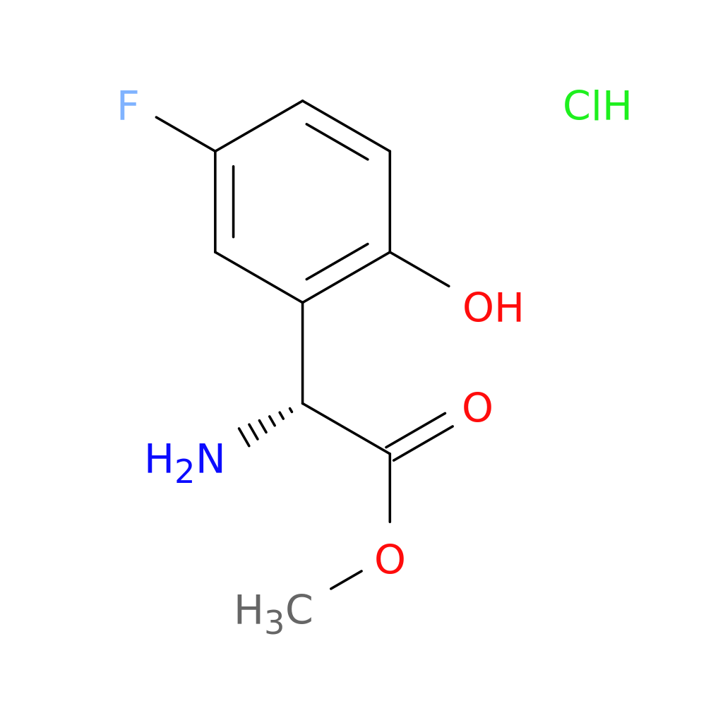 (R)-methyl 2-amino-2-(5-fluoro-2-hydroxyphenyl)acetate hydrochloride