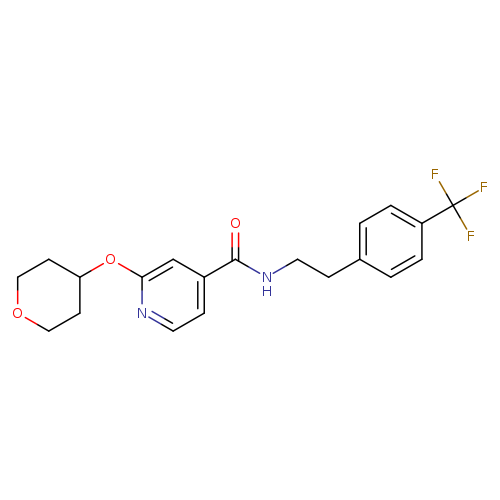 2-(oxan-4-yloxy)-N-{2-[4-(trifluoromethyl)phenyl]ethyl}pyridine-4-carboxamide
