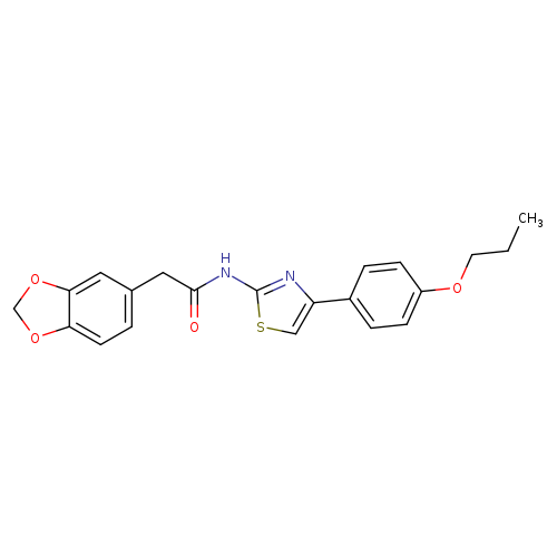 2-(2H-1,3-benzodioxol-5-yl)-N-[4-(4-propoxyphenyl)-1,3-thiazol-2-yl]acetamide