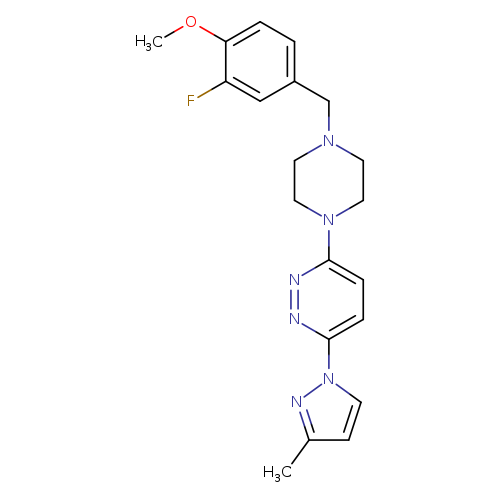 3-{4-[(3-fluoro-4-methoxyphenyl)methyl]piperazin-1-yl}-6-(3-methyl-1H-pyrazol-1-yl)pyridazine