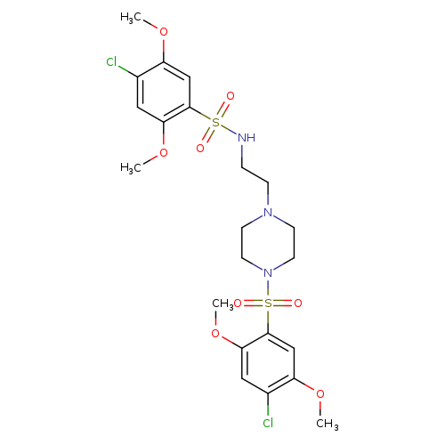 4-chloro-N-{2-[4-(4-chloro-2,5-dimethoxybenzenesulfonyl)piperazin-1-yl]ethyl}-2,5-dimethoxybenzene-1-sulfonamide