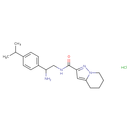 N-{2-amino-2-[4-(propan-2-yl)phenyl]ethyl}-4H,5H,6H,7H-pyrazolo[1,5-a]pyridine-2-carboxamide hydrochloride