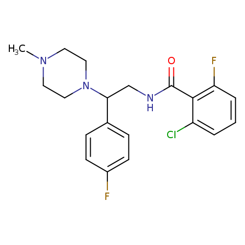 2-chloro-6-fluoro-N-[2-(4-fluorophenyl)-2-(4-methylpiperazin-1-yl)ethyl]benzamide