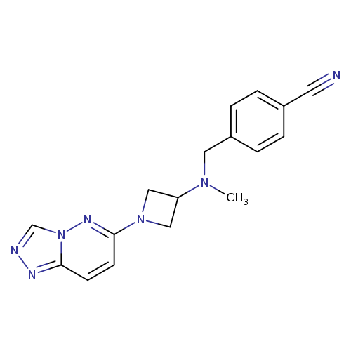 4-{[methyl(1-{[1,2,4]triazolo[4,3-b]pyridazin-6-yl}azetidin-3-yl)amino]methyl}benzonitrile