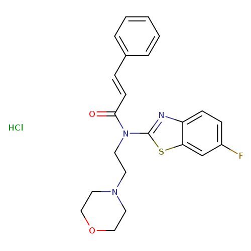(2E)-N-(6-fluoro-1,3-benzothiazol-2-yl)-N-[2-(morpholin-4-yl)ethyl]-3-phenylprop-2-enamide hydrochloride