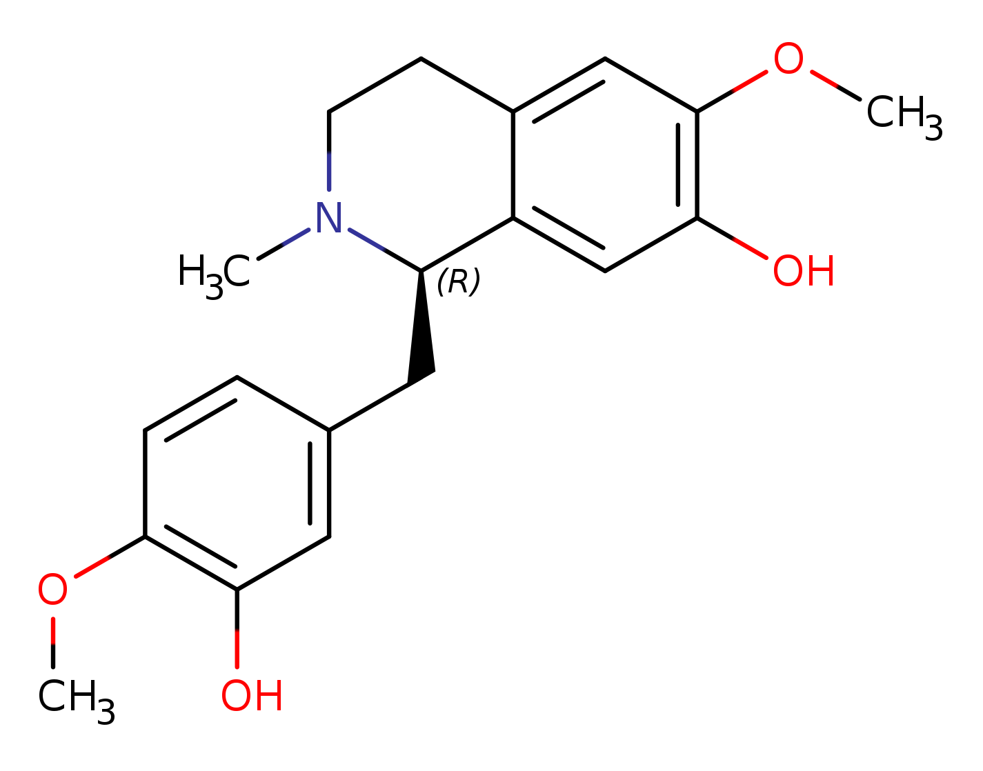 (1R)-1,2,3,4-Tetrahydro-1-[(3-hydroxy-4-methoxyphenyl)methyl]-6-methoxy-2-methyl-7-isoquinolinol