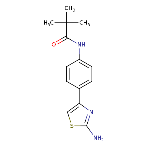 N-[4-(2-amino-1,3-thiazol-4-yl)phenyl]-2,2-dimethylpropanamide