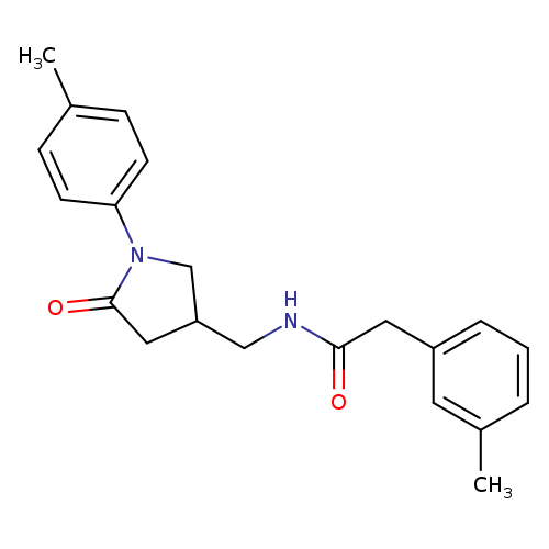 2-(3-methylphenyl)-N-{[1-(4-methylphenyl)-5-oxopyrrolidin-3-yl]methyl}acetamide