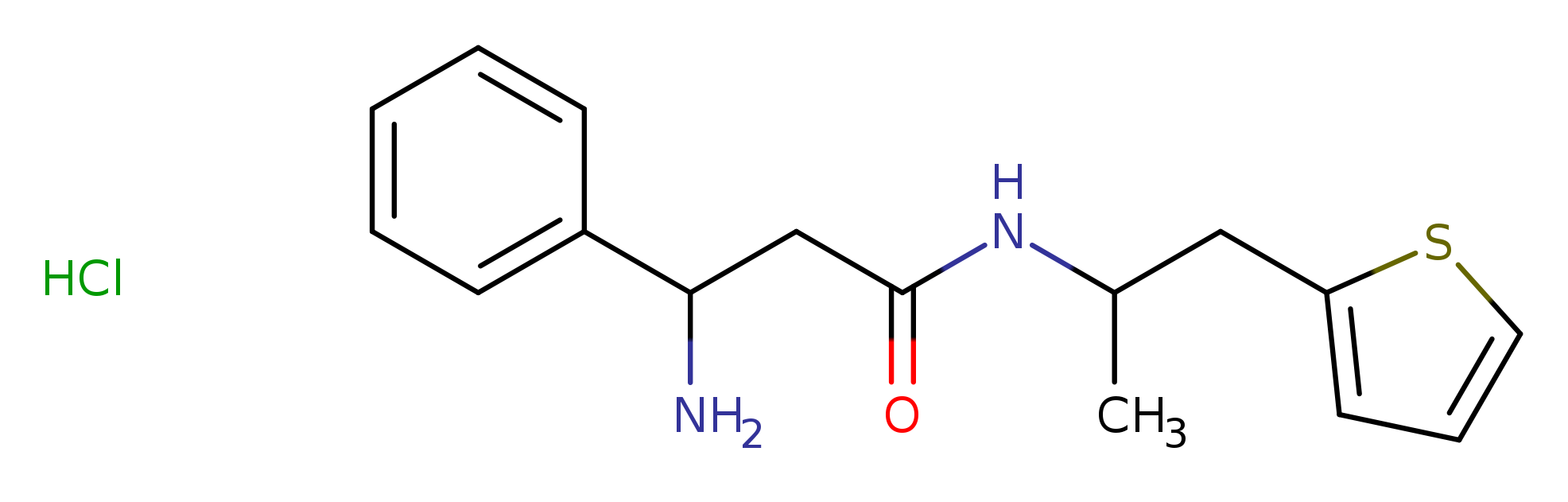 3-amino-3-phenyl-N-[1-(thiophen-2-yl)propan-2-yl]propanamide hydrochloride