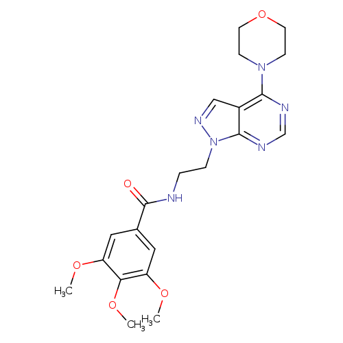 3,4,5-trimethoxy-N-{2-[4-(morpholin-4-yl)-1H-pyrazolo[3,4-d]pyrimidin-1-yl]ethyl}benzamide