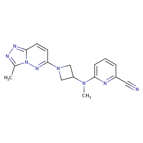 6-[methyl(1-{3-methyl-[1,2,4]triazolo[4,3-b]pyridazin-6-yl}azetidin-3-yl)amino]pyridine-2-carbonitrile