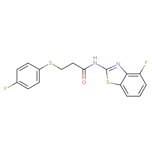 N-(4-fluoro-1,3-benzothiazol-2-yl)-3-[(4-fluorophenyl)sulfanyl]propanamide