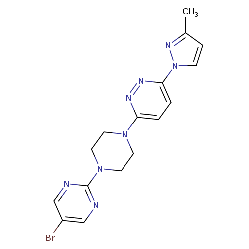 3-[4-(5-bromopyrimidin-2-yl)piperazin-1-yl]-6-(3-methyl-1H-pyrazol-1-yl)pyridazine