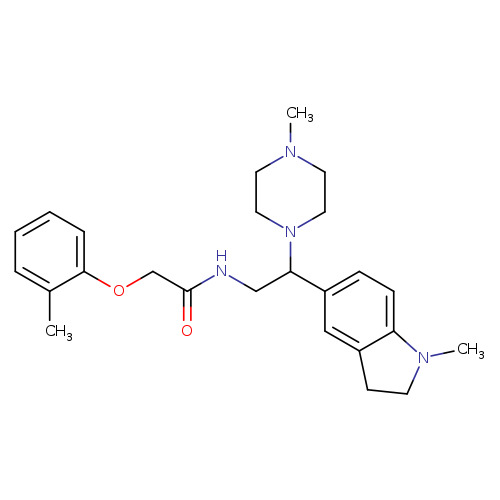 N-[2-(1-methyl-2,3-dihydro-1H-indol-5-yl)-2-(4-methylpiperazin-1-yl)ethyl]-2-(2-methylphenoxy)acetamide