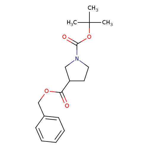 3-benzyl 1-tert-butyl pyrrolidine-1,3-dicarboxylate