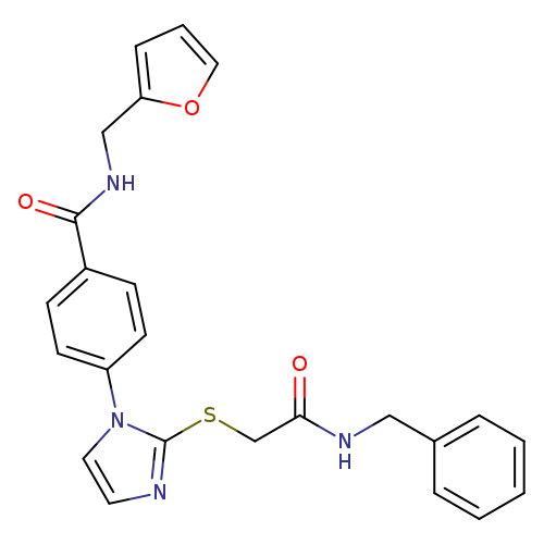 4-(2-{[(benzylcarbamoyl)methyl]sulfanyl}-1H-imidazol-1-yl)-N-[(furan-2-yl)methyl]benzamide