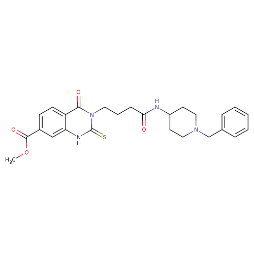 methyl 3-{3-[(1-benzylpiperidin-4-yl)carbamoyl]propyl}-4-oxo-2-sulfanylidene-1,2,3,4-tetrahydroquinazoline-7-carboxylate