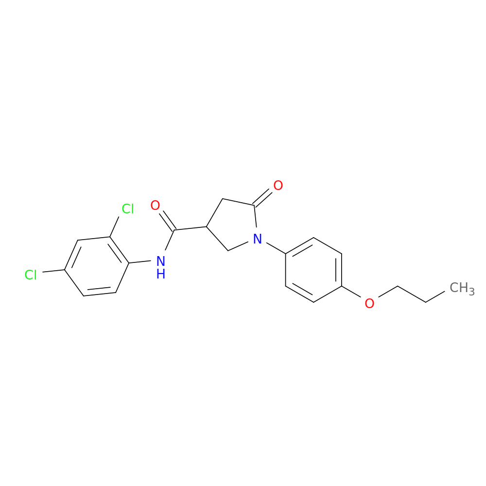 N-(2,4-dichlorophenyl)-5-oxo-1-(4-propoxyphenyl)pyrrolidine-3-carboxamide