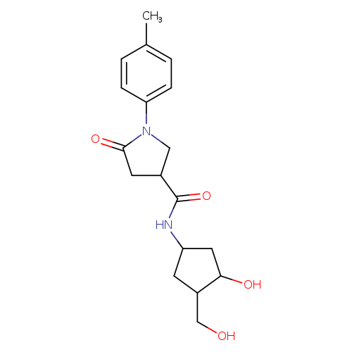 N-[3-hydroxy-4-(hydroxymethyl)cyclopentyl]-1-(4-methylphenyl)-5-oxopyrrolidine-3-carboxamide
