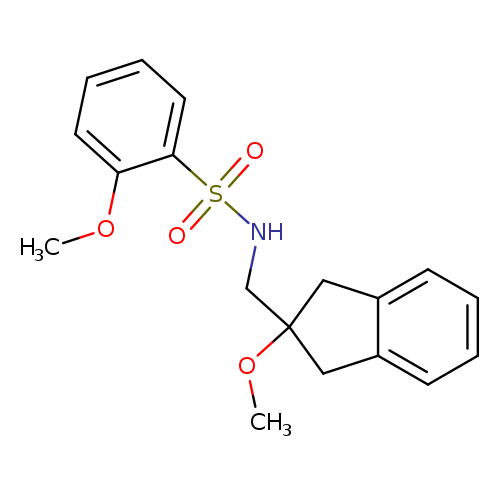 2-methoxy-N-[(2-methoxy-2,3-dihydro-1H-inden-2-yl)methyl]benzene-1-sulfonamide