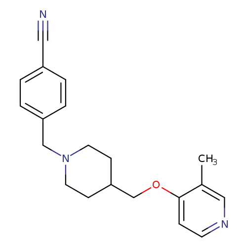 4-[(4-{[(3-methylpyridin-4-yl)oxy]methyl}piperidin-1-yl)methyl]benzonitrile