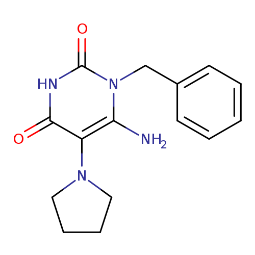 6-amino-1-benzyl-5-(pyrrolidin-1-yl)-1,2,3,4-tetrahydropyrimidine-2,4-dione