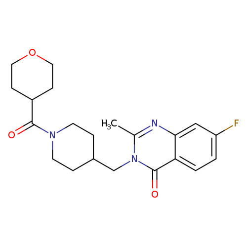 7-fluoro-2-methyl-3-{[1-(oxane-4-carbonyl)piperidin-4-yl]methyl}-3,4-dihydroquinazolin-4-one