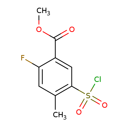 methyl 5-(chlorosulfonyl)-2-fluoro-4-methylbenzoate