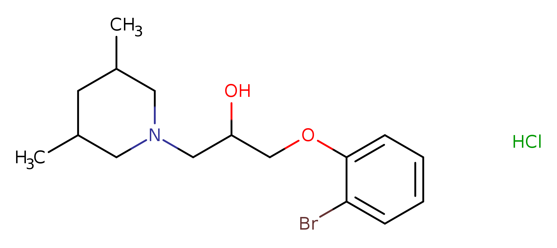 1-(2-bromophenoxy)-3-(3,5-dimethylpiperidin-1-yl)propan-2-ol hydrochloride