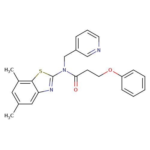 N-(5,7-dimethyl-1,3-benzothiazol-2-yl)-3-phenoxy-N-[(pyridin-3-yl)methyl]propanamide